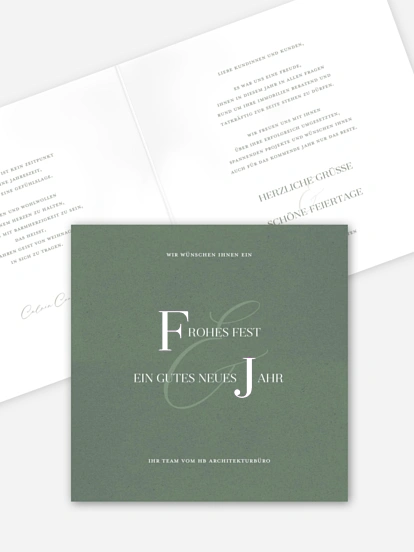 Geschäftliche Weihnachtskarte Elegant Christmas