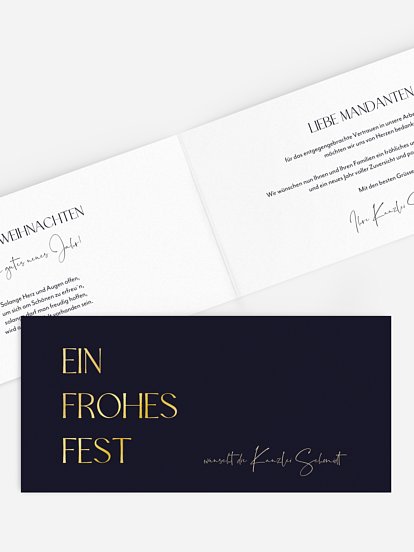 Geschäftliche Weihnachtskarte Festliche Stimmung