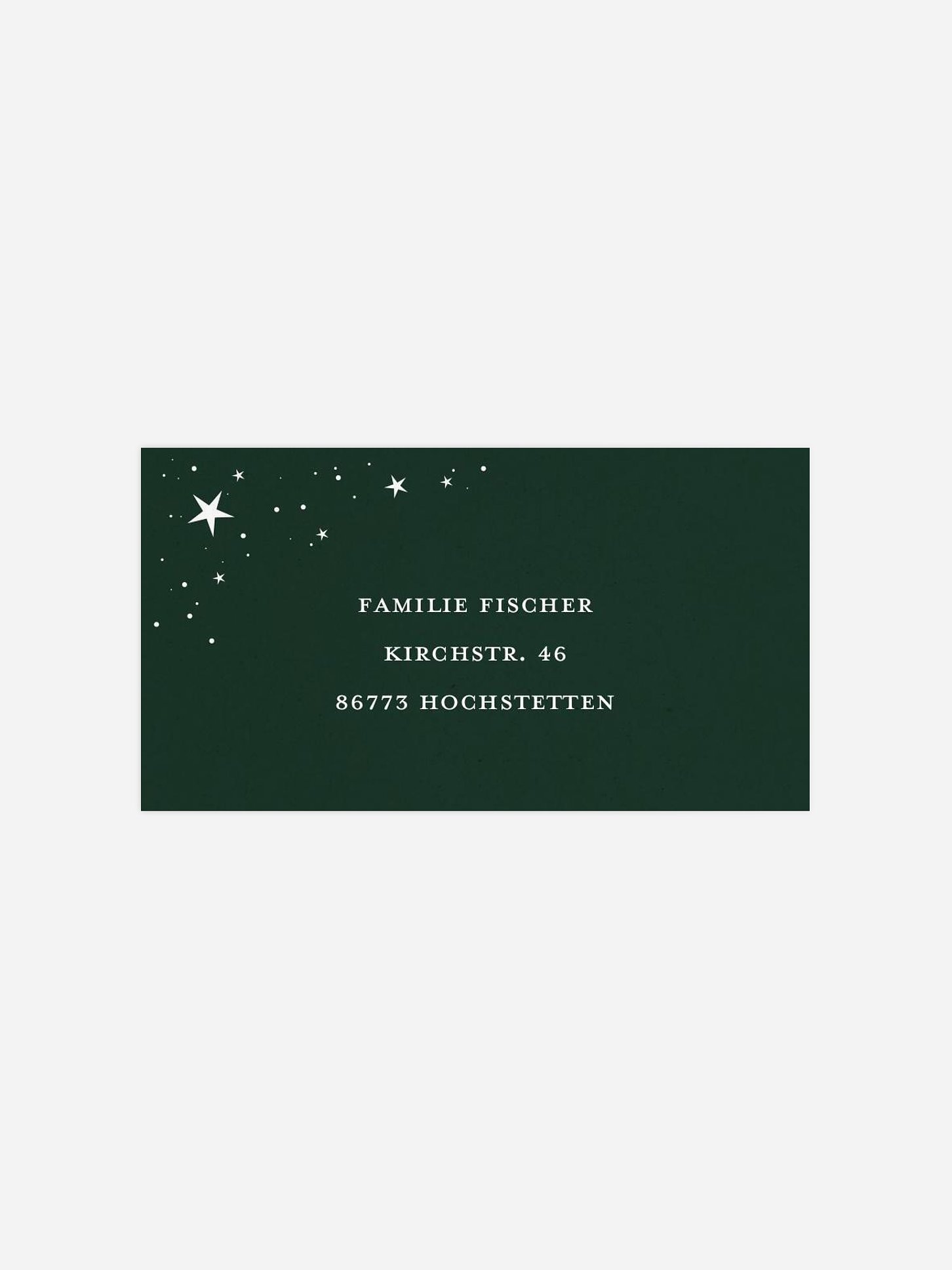 Empfängeraufkleber Weihnachten Sternenspiel