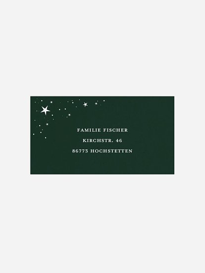 Empfängeraufkleber Weihnachten Sternenspiel