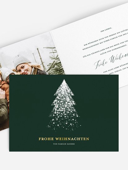 Weihnachtskarte Sternenspiel