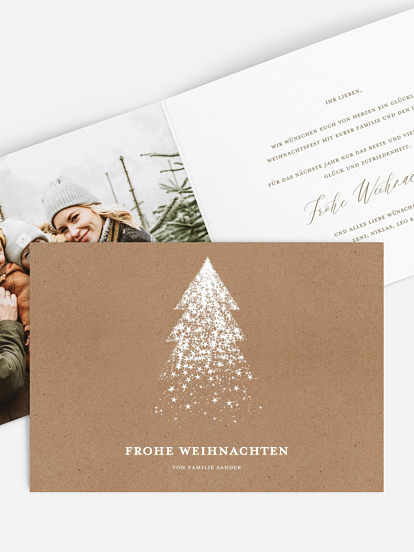 Weihnachtskarte Sternenspiel