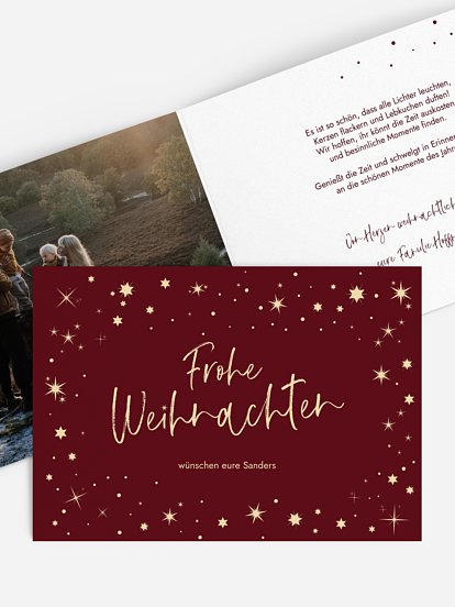 Weihnachtskarte Sternentanz