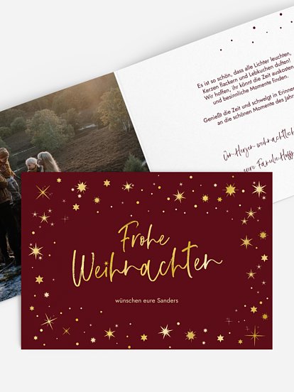 Weihnachtskarte Sternentanz