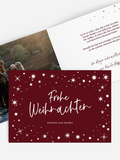 Weihnachtskarte Sternentanz