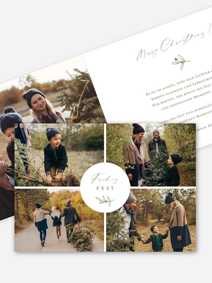 Weihnachtskarte Festliche Fotos