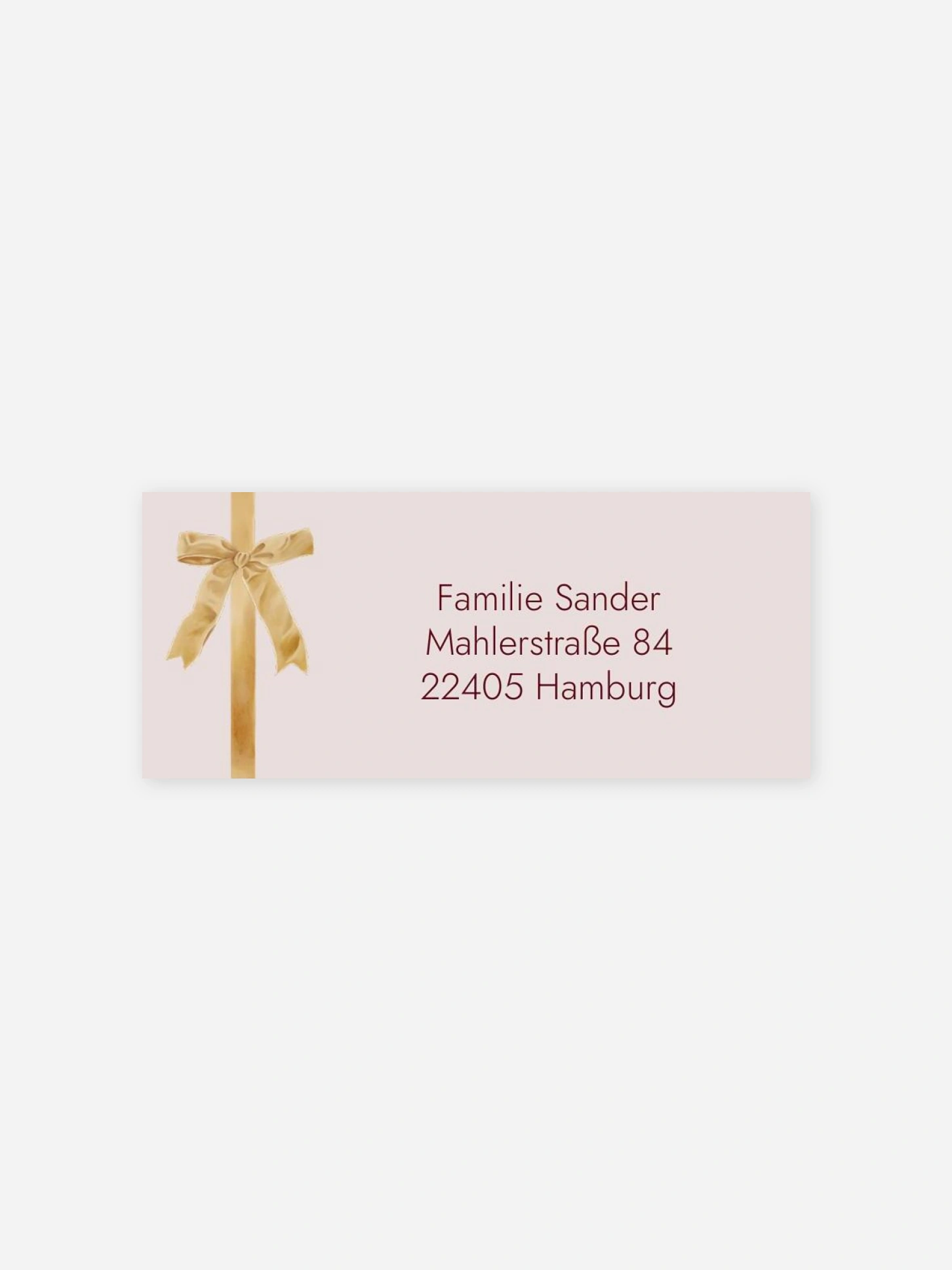Absenderaufkleber Weihnachten Bows