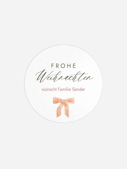 Geschenkaufkleber Weihnachten Bows