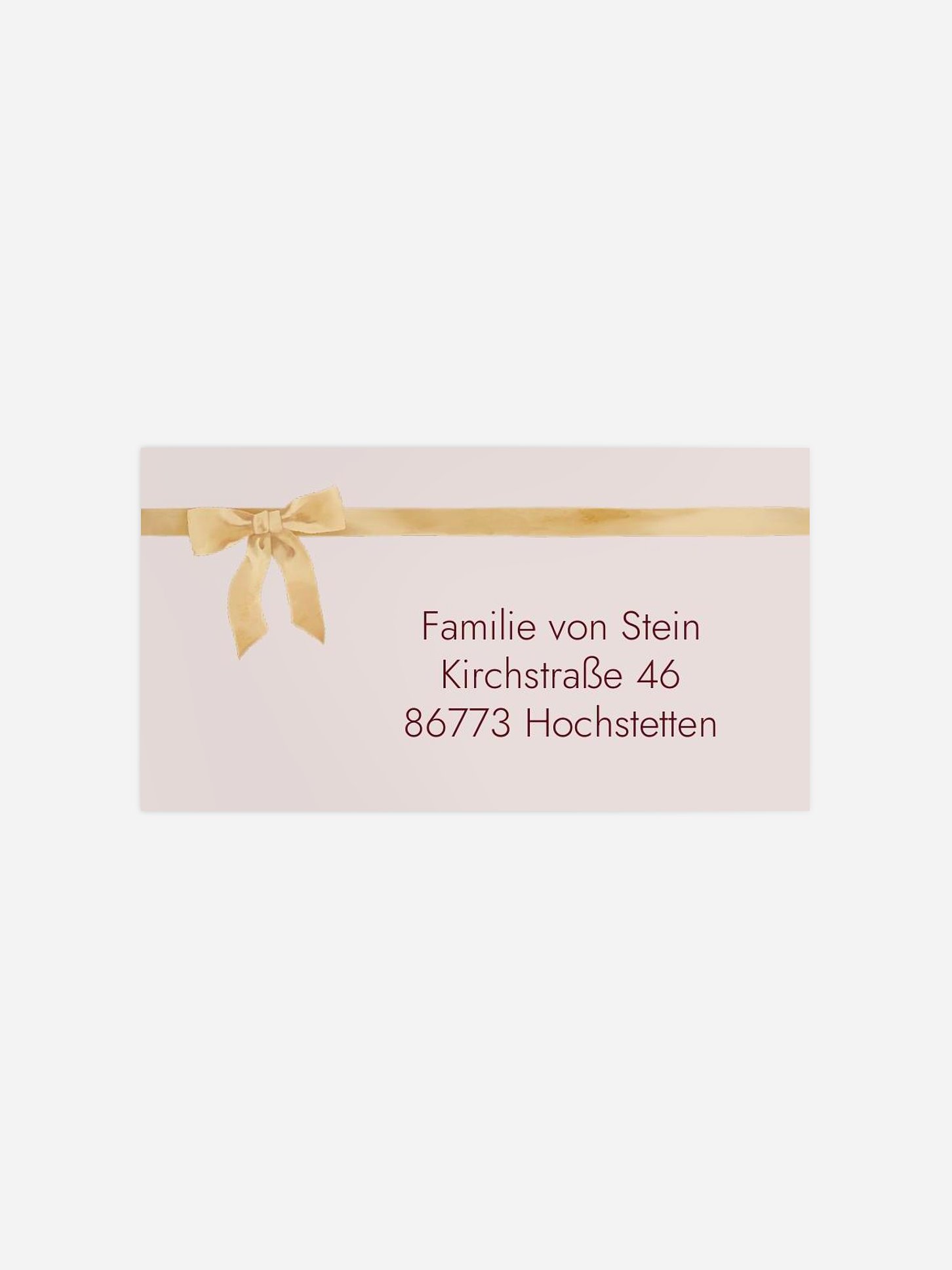Empfängeraufkleber Weihnachten Bows