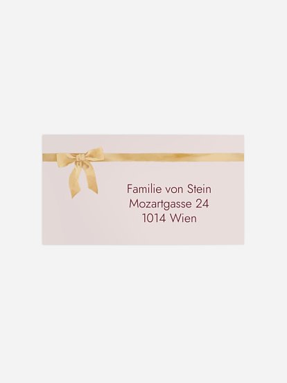 Empfängeraufkleber Weihnachten Bows