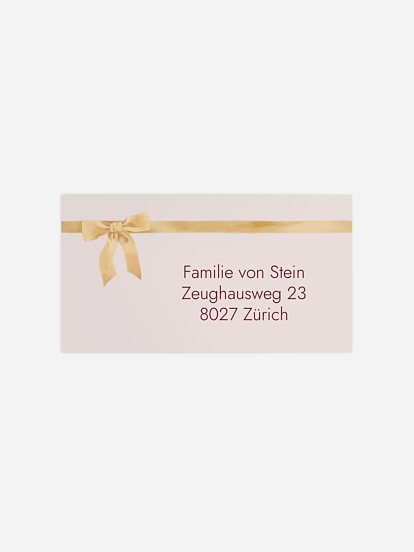 Empfängeraufkleber Weihnachten Bows