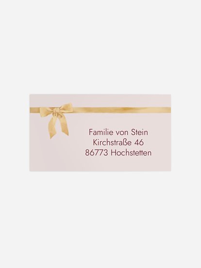 Empfängeraufkleber Weihnachten Bows