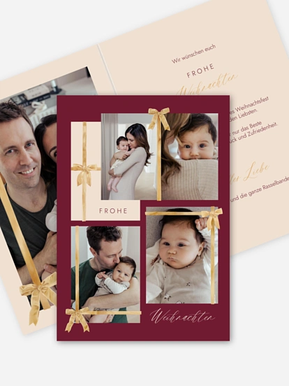 Weihnachtskarte Bows