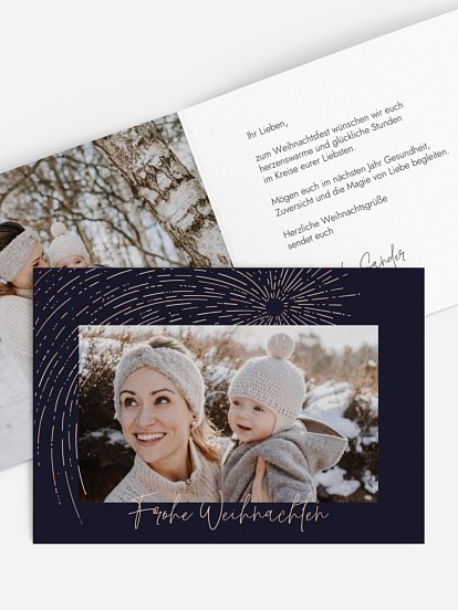 Weihnachtskarte Make a Wish