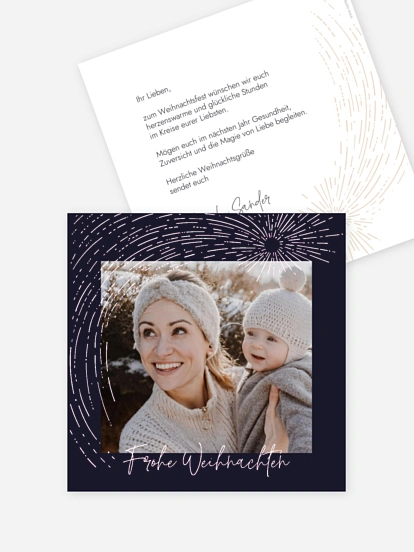 Weihnachtskarte Make a Wish