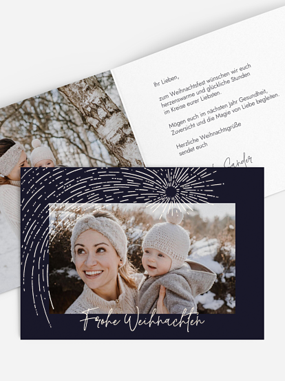 Weihnachtskarte Make a Wish