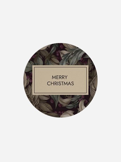 Geschenkaufkleber Weihnachten Elegant Pattern