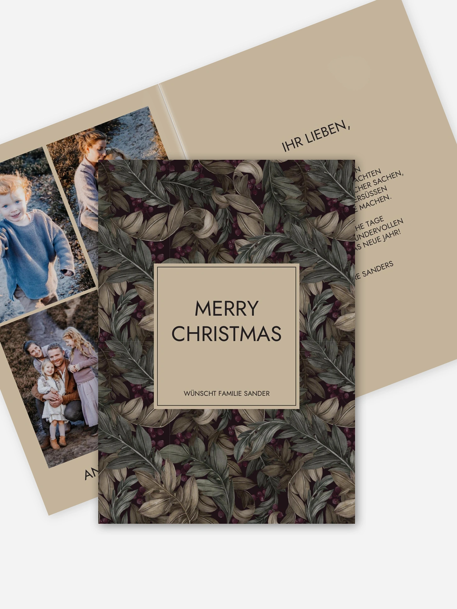 Weihnachtskarte Elegant Pattern