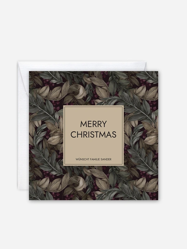 Weihnachtskarte Elegant Pattern