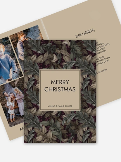 Weihnachtskarte Elegant Pattern