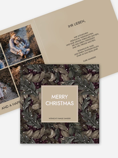 Weihnachtskarte Elegant Pattern