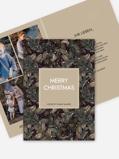 Weihnachtskarte Elegant Pattern