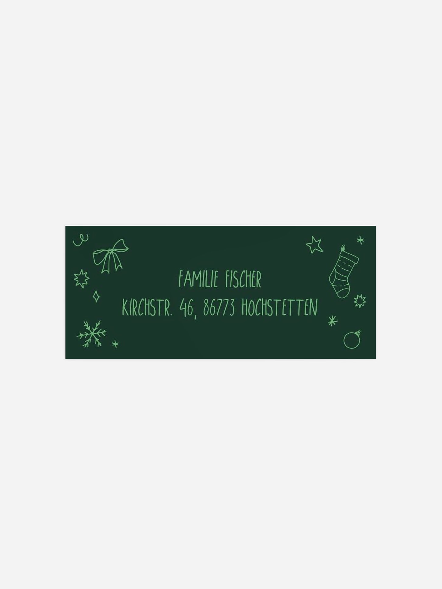 Absenderaufkleber Weihnachten X-Mas Doodle