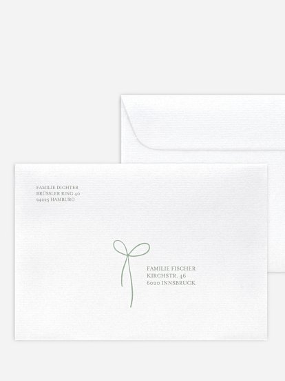 Bedruckte Umschläge Weihnachten Elegant Bow