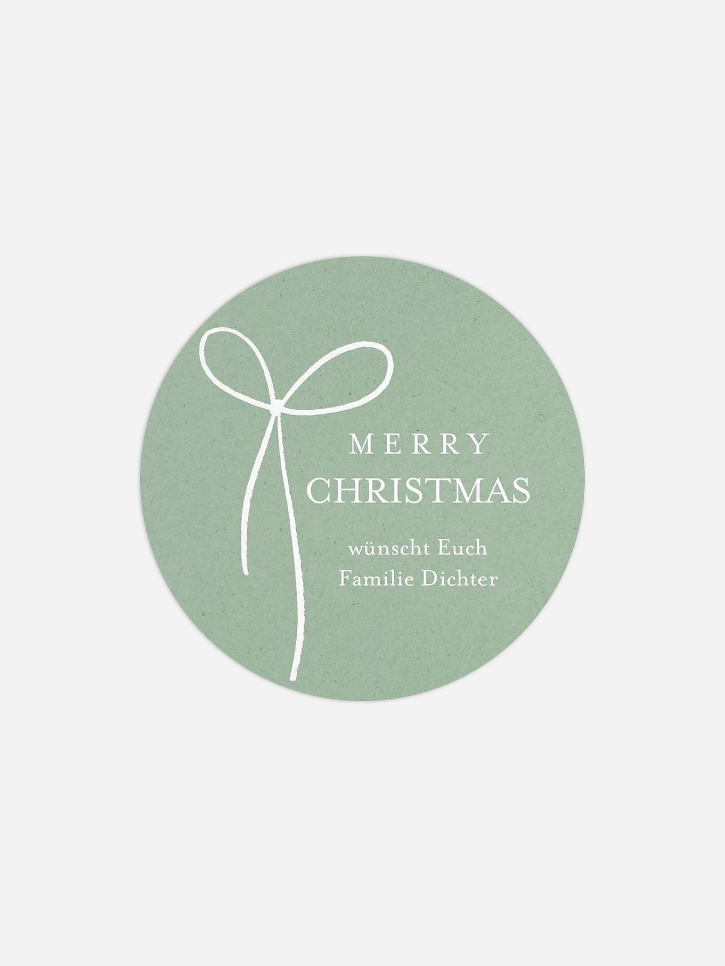 Geschenkaufkleber Weihnachten Elegant Bow