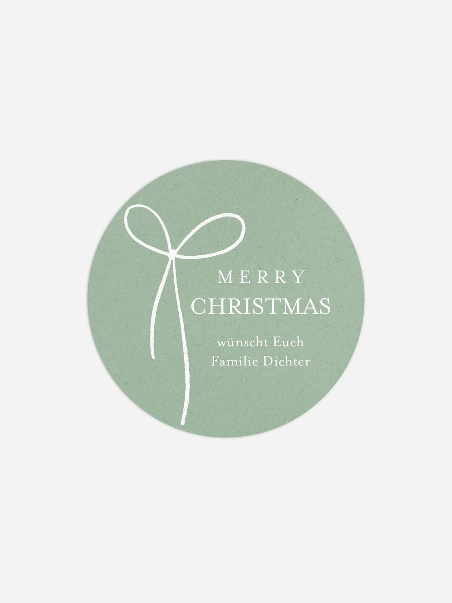 Geschenkaufkleber Weihnachten Elegant Bow