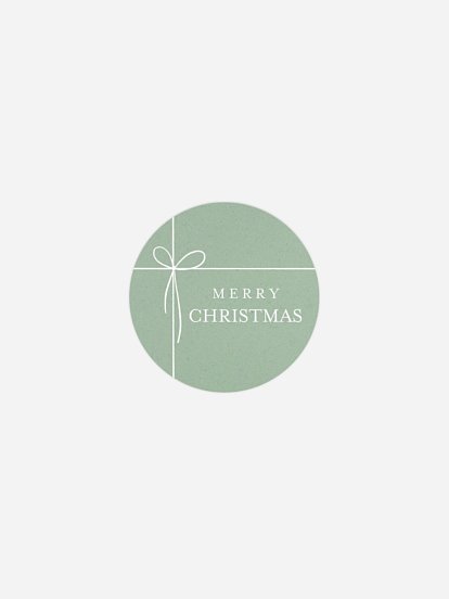 Geschenkaufkleber Weihnachten Elegant Bow