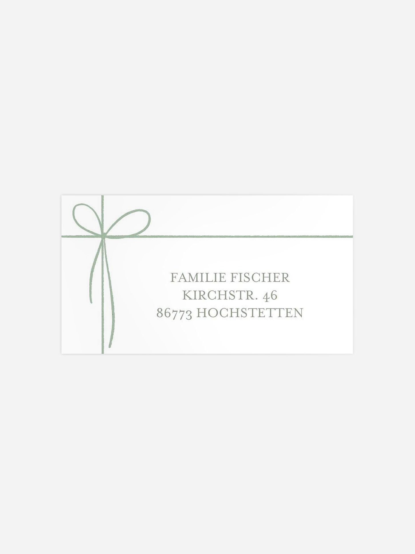 Empfängeraufkleber Weihnachten Elegant Bow