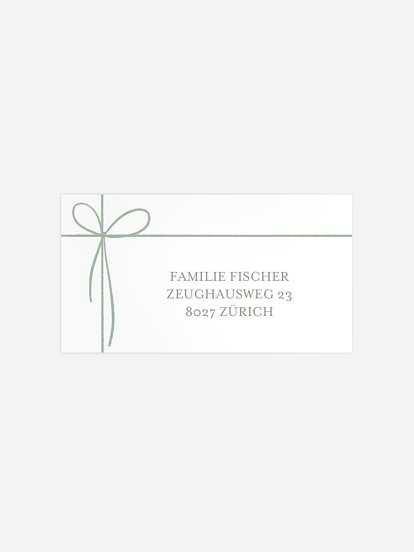 Empfängeraufkleber Weihnachten Elegant Bow