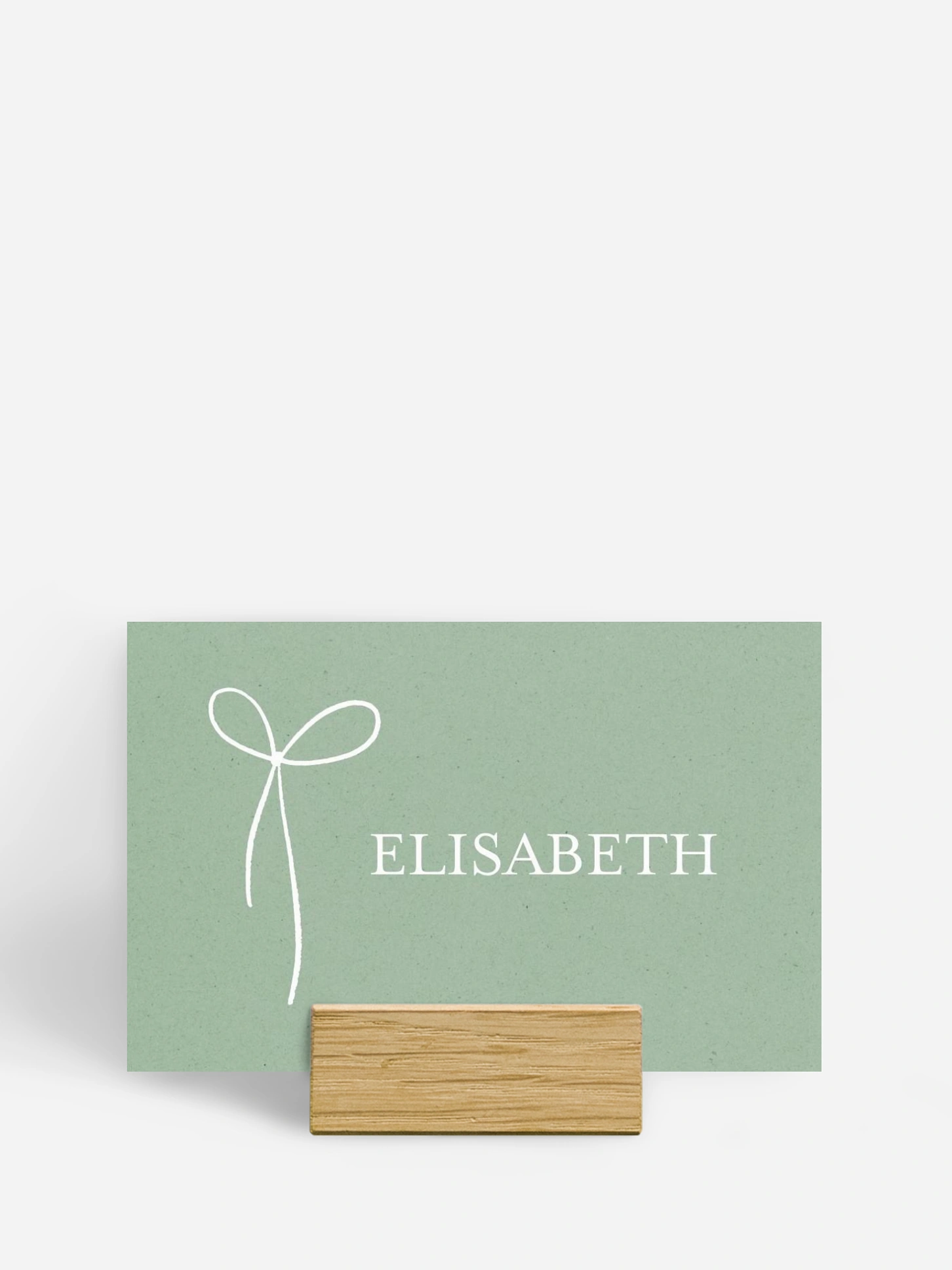 Tischkarte Weihnachten Elegant Bow