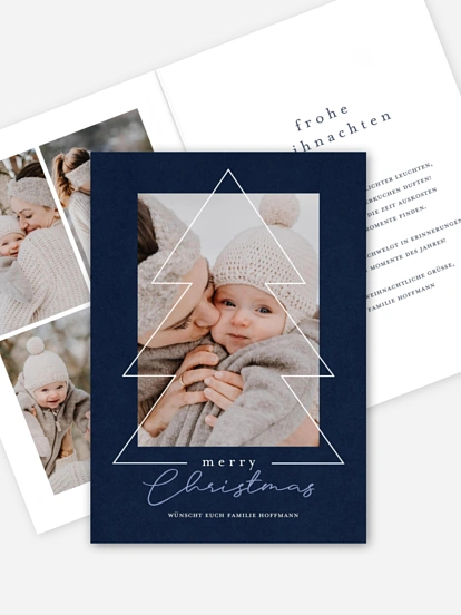 Weihnachtskarte Shimmer