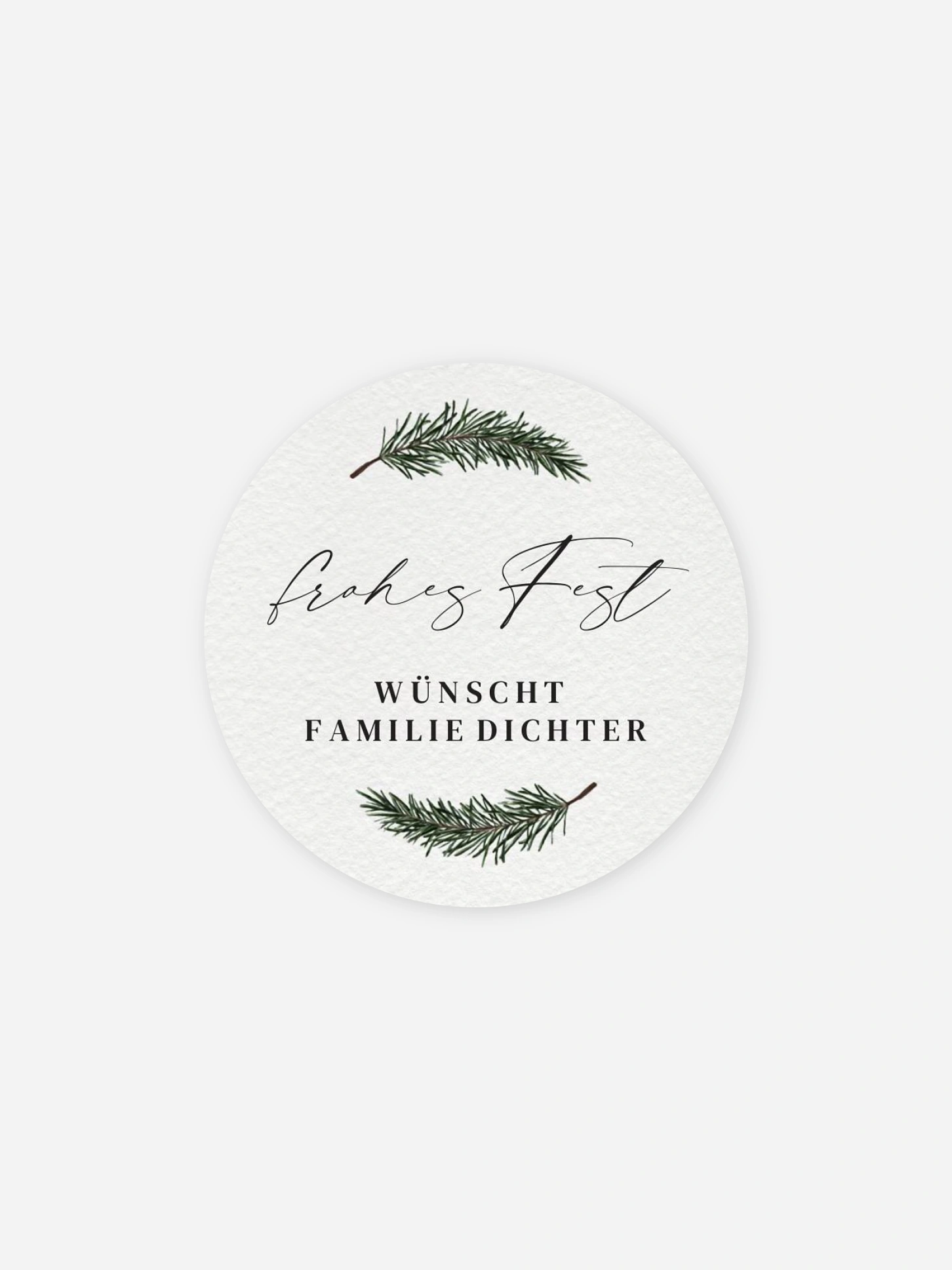 Geschenkaufkleber Weihnachten Family Present