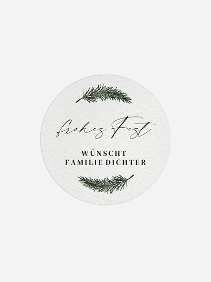 Geschenkaufkleber Weihnachten Family Present