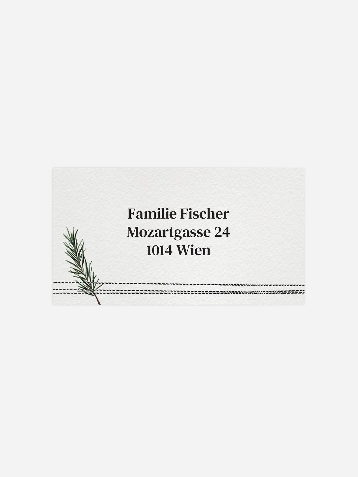 Empfängeraufkleber Weihnachten Family Present