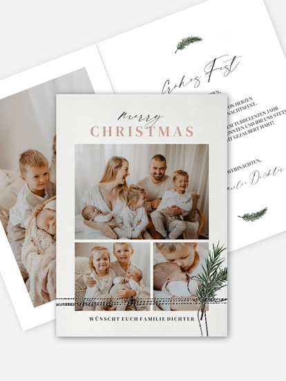 Weihnachtskarte Family Present