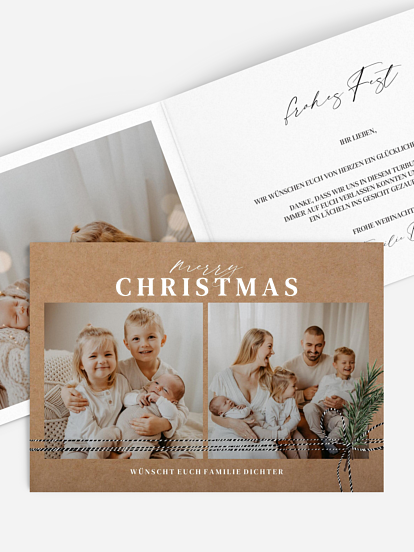 Weihnachtskarte Family Present