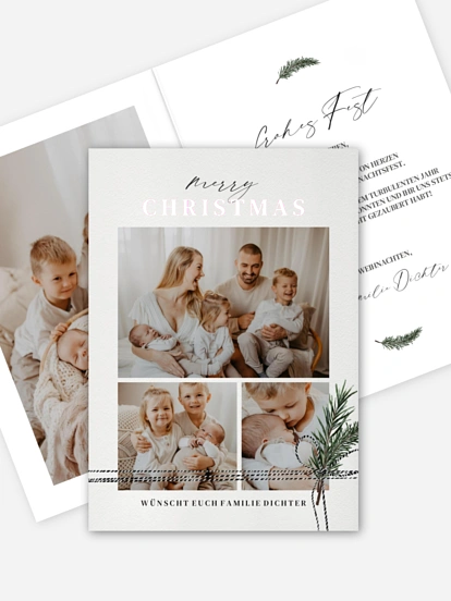 Weihnachtskarte Family Present