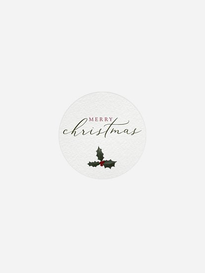 Geschenkaufkleber Weihnachten Branch Frame