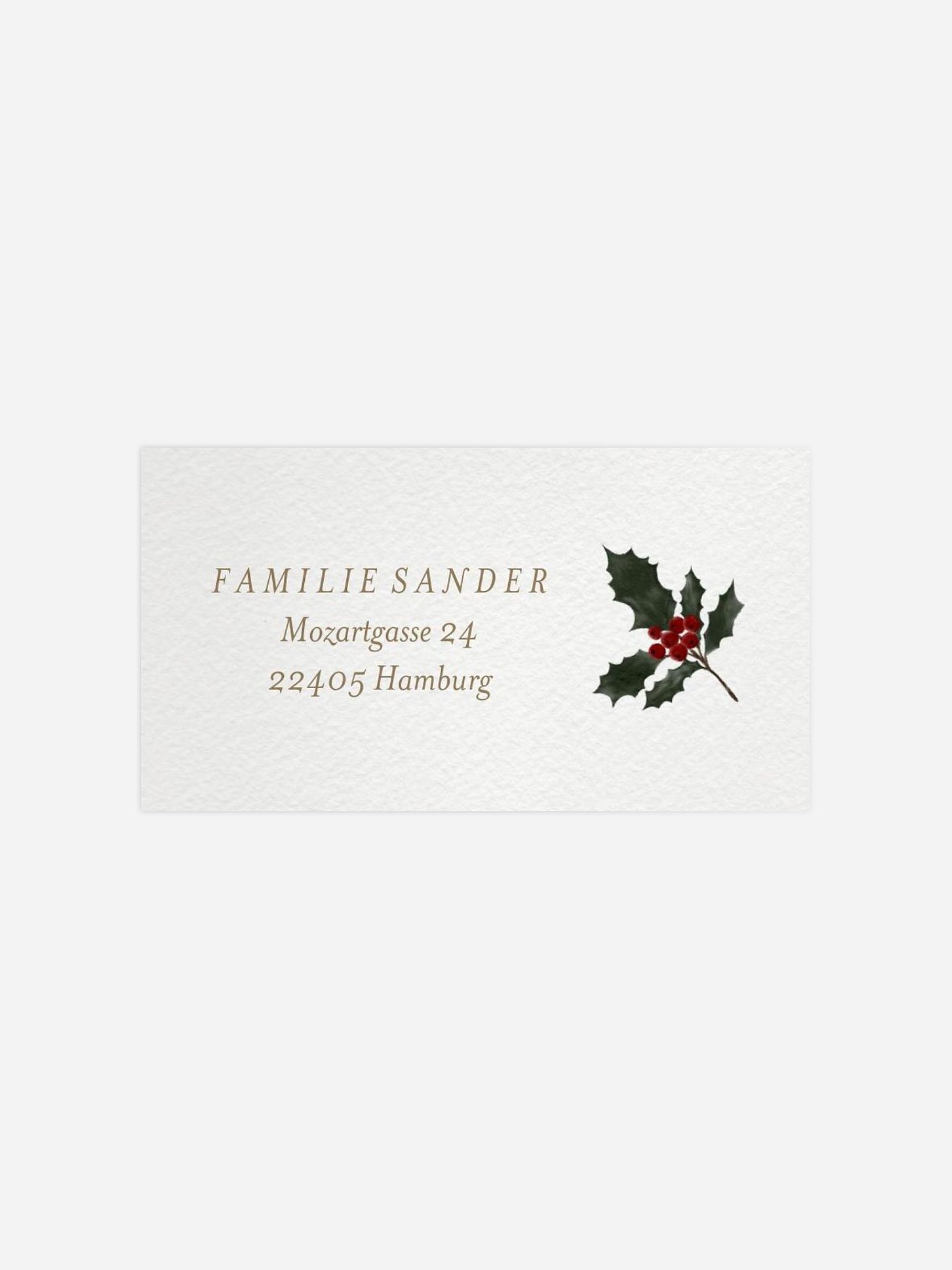 Empfängeraufkleber Weihnachten Branch Frame