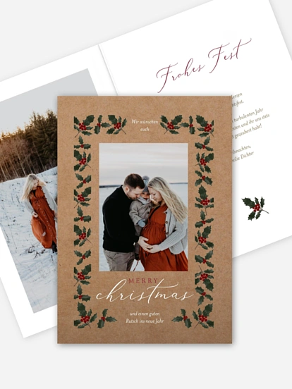 Weihnachtskarte Branch Frame