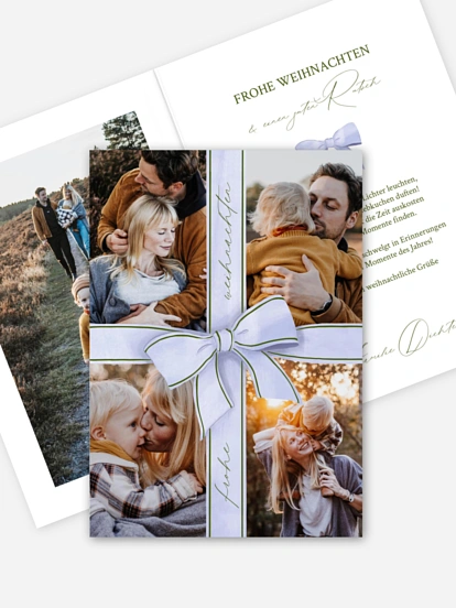 Weihnachtskarte Christmas Bow