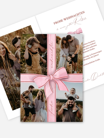 Weihnachtskarte Christmas Bow