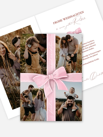 Weihnachtskarte Christmas Bow