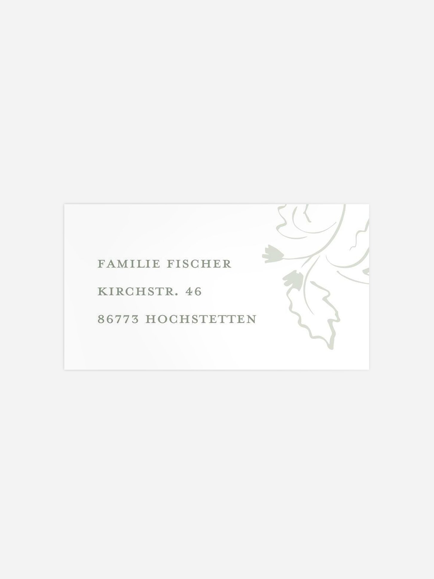 Empfängeraufkleber Weihnachten Graceful