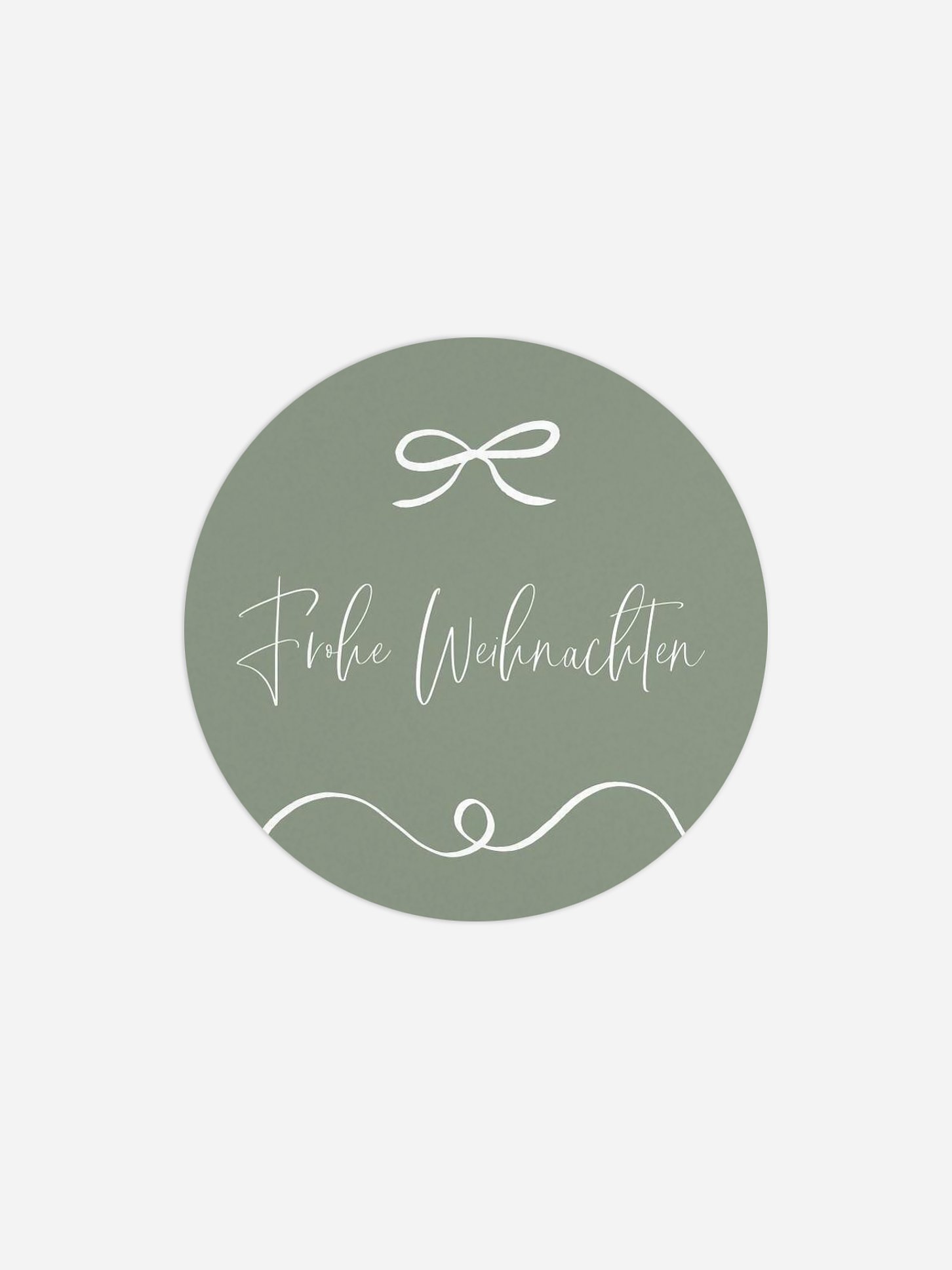 Geschenkaufkleber Weihnachten Golden Garland