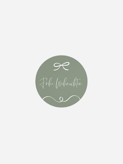 Geschenkaufkleber Weihnachten Golden Garland